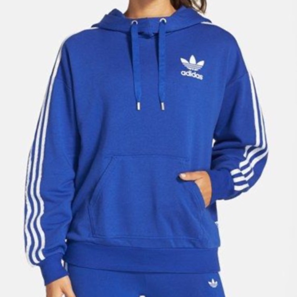 Adidas Blue Hoodie Sweatshirt